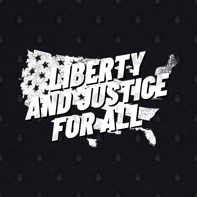 Liberty and Justice for all July 4th T shirt by RJS Inspirational Apparel